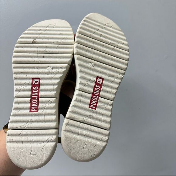 Pikolinos Palma W4N-0968 black calfskin leather strappy sandals women 42 11 cork - Picture 6 of 8